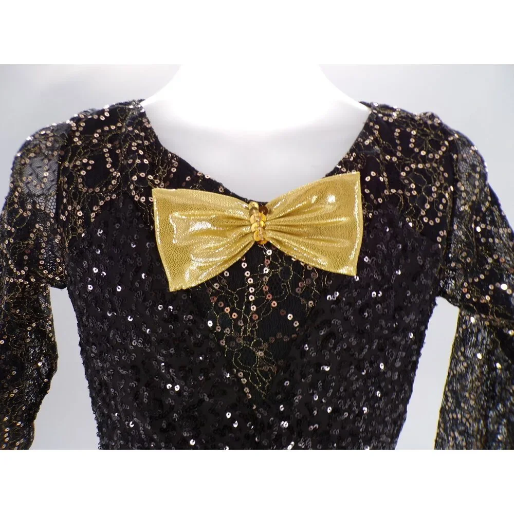 Pre-Owned Dance Costume Curtain Call J5264 XL Child Gold Jazz